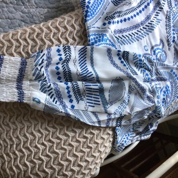 Women’s Paisley Print Balloon sleeve blouse in Sky Combo size sm NWT - Picture 6 of 7